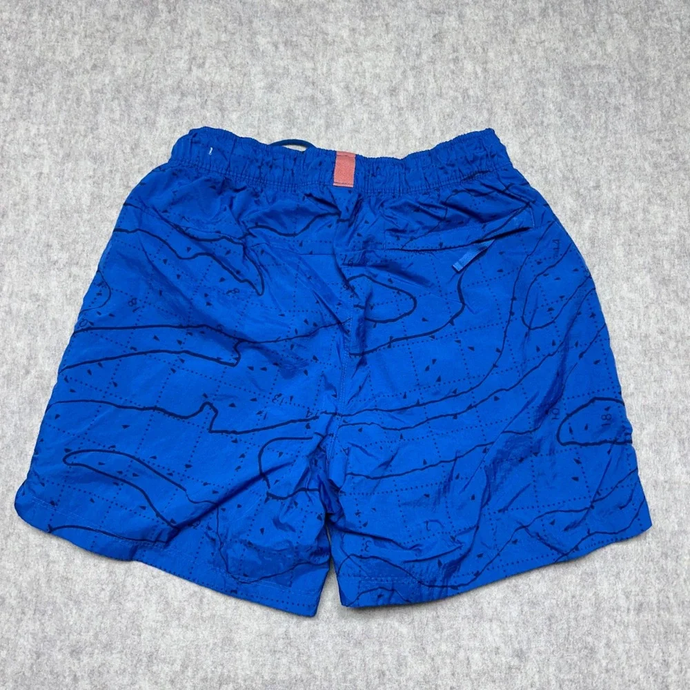 Nike Air Blue Map Graphic Print Running Shorts‎ Men's Small Athletic Gym Lined